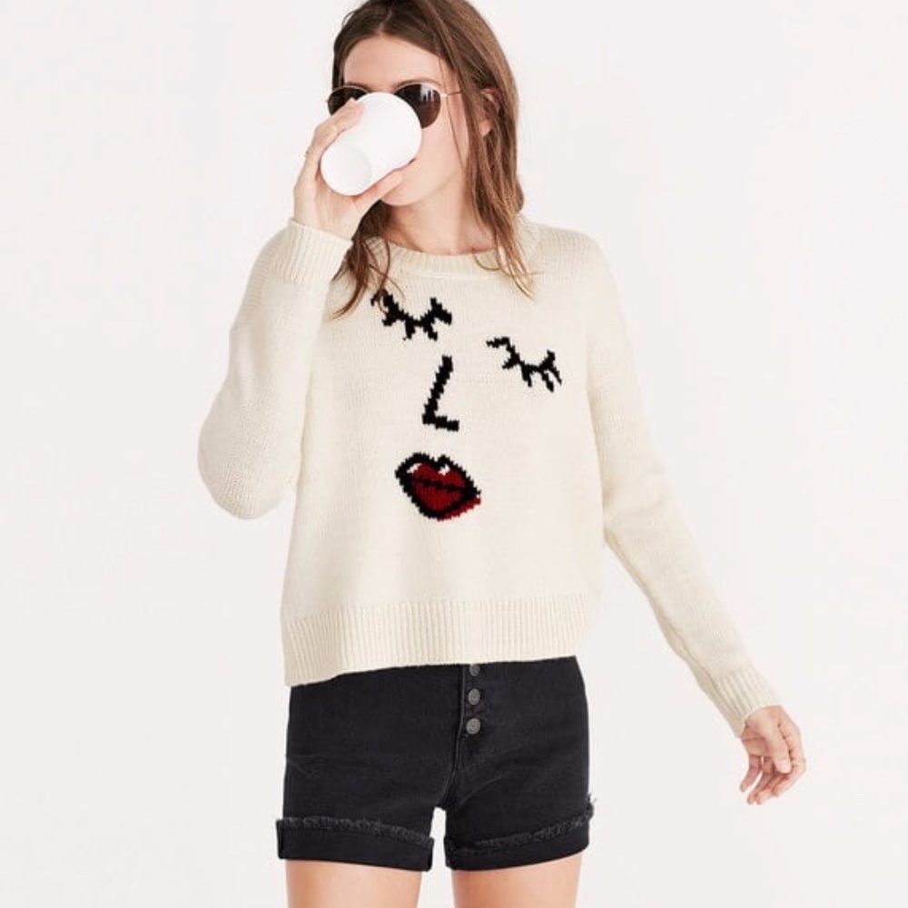 Madewell Making Faces Sweater Size M (MSRP: $88)